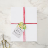 PixDezines lantaarns/lime/citroen Cadeaulabel (Met Touw)