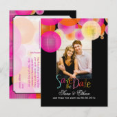 PixDezines lantaarns opslaan de datum Aankondigingskaart (Voorkant / Achterkant)