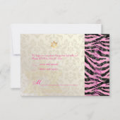 PixDezines LARGE RSVP Zebra/Damask Bat Mitzvah (Voorkant)