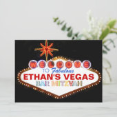 PixDezines las vegas bar Mitzvah Kaart (Staand voorkant)