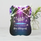 PixDezines Laser Lights/Faux Silver Crown Kaart (Staand voorkant)