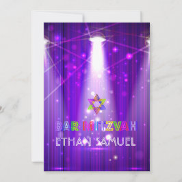 PixDezines laser/neon lampjes bar mitswa Kaart