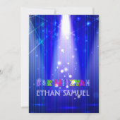 PixDezines laser/neonlampen bar mitzvah Kaart (Voorkant)