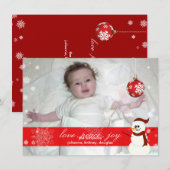 PixDezines laten het sneeuwen, Vakantiecards/DIY.. Feestdagenkaart (Voorkant / Achterkant)