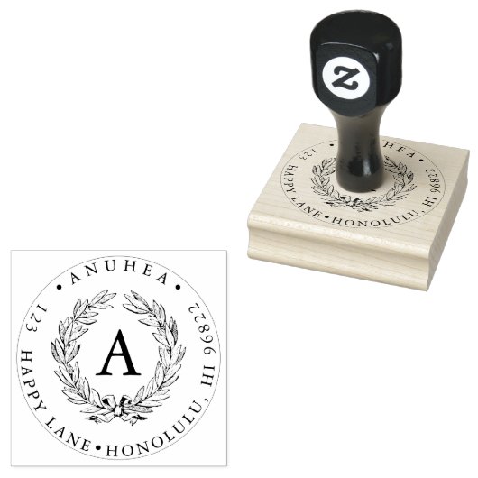 PixDezines Laurel krans Rubberstempel (Gestempeld)