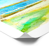 PixDezines Lazy Day bij Hualai Beach Poster (Hoek)