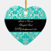 PixDezines leila damask/DIY background Keramisch Ornament (Voorkant)