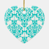 PixDezines leila damask/DIY background Keramisch Ornament (Achterkant)