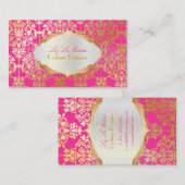 PixDezines  leila damask / faux gold Visitekaartje (Voorkant / Achterkant)