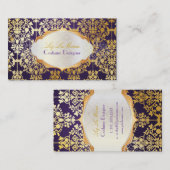 PixDezines leila damask Visitekaartje (Voorkant / Achterkant)
