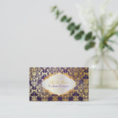 PixDezines leila damask Visitekaartje (Staand voorkant)