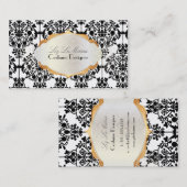 PixDezines  leila damask Visitekaartje (Voorkant / Achterkant)