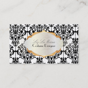PixDezines leila damask Visitekaartje