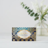 PixDezines leila damask Visitekaartje (Staand voorkant)