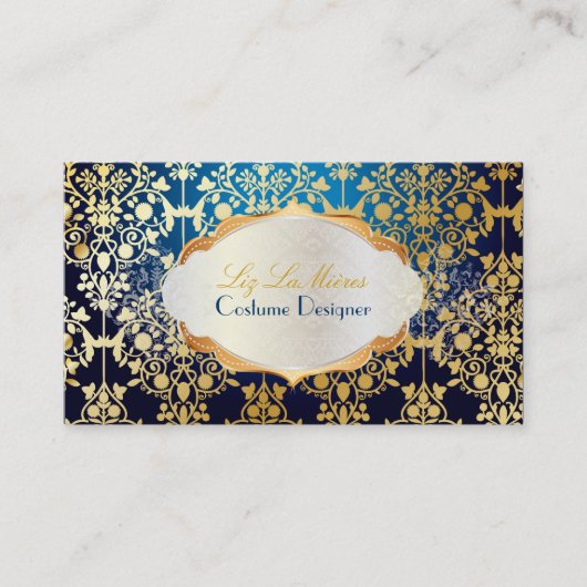 PixDezines leila damask Visitekaartje (Voorkant)