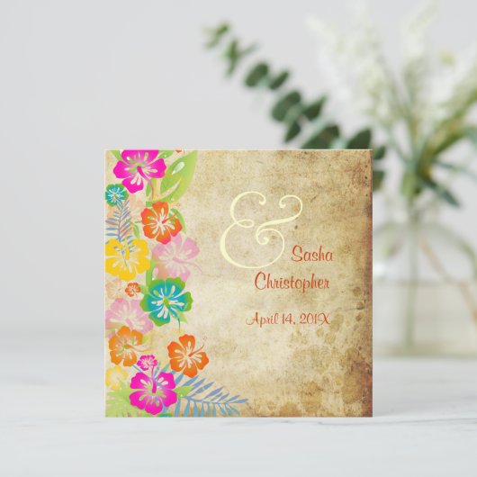 PixDezines /leis/luau/hibiscus Kaart (Staand voorkant)