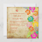 PixDezines /leis/luau/hibiscus Kaart (Achterkant)