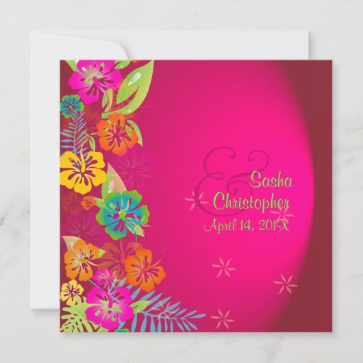 PixDezines Leis/Luau/hibiscus Kaart (Voorkant)