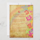 PixDezines /Leis/Luau/hibiscus+regenboog Kaart (Achterkant)