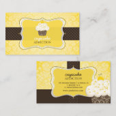 PixDezines lemon zest cupcake/pâtisserie Visitekaartje (Voorkant / Achterkant)