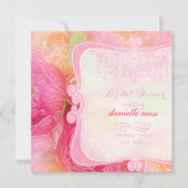 PixDezines lenteboeket+kroonluchter/bridal shower Kaart (Voorkant)