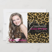 PixDezines Leopard Afstuderen foto Kaart (Voorkant)