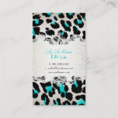 PixDezines leopard/champagne Visitekaartje (Achterkant)