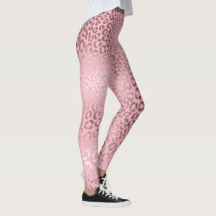 PixDezines Leopard/Faux Roos Gold/DIY achtergrond Leggings