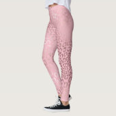 PixDezines Leopard/Faux Roos Gold/DIY achtergrond Leggings (Links)