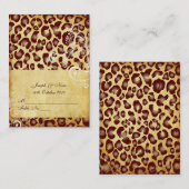 PixDezines  Leopard-plaatskaarten, chubby Plaatskaartje (Voorkant / Achterkant)