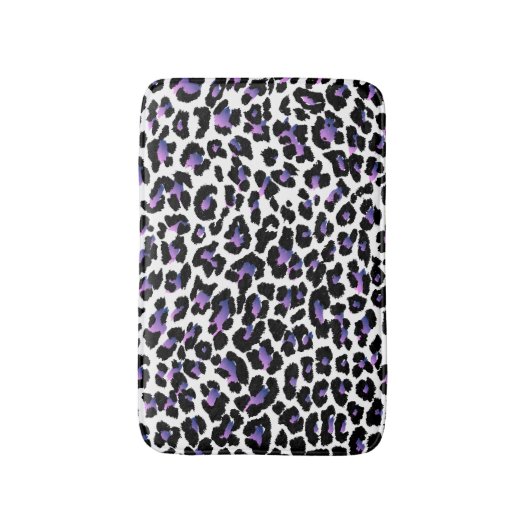 PixDezines leopard print/DIY achtergrondkleur Badmat (Voorkant Verticaal)
