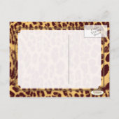 PixDezines Leopard print/DIY tekst/ sla de datum o Aankondigingskaart (Achterkant)