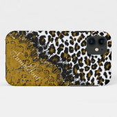 PixDezines leopard spots/faux kant Case-Mate iPhone Case (Achterkant (horizontaal))