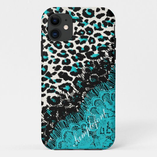 PixDezines leopard spots/faux kant Case-Mate iPhone Case (Achterkant)