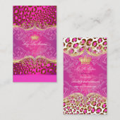 PixDezines Leopard spots / Frambose Visitekaartje (Voorkant / Achterkant)