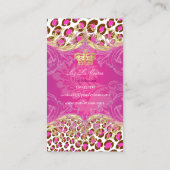 PixDezines Leopard spots / Frambose Visitekaartje (Achterkant)