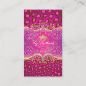PixDezines Leopard spots, fuschia Visitekaartje (Voorkant)