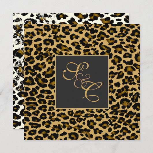 PixDezines Leopard spots+swirls/dij achtergrond Kaart (Voorkant / Achterkant)