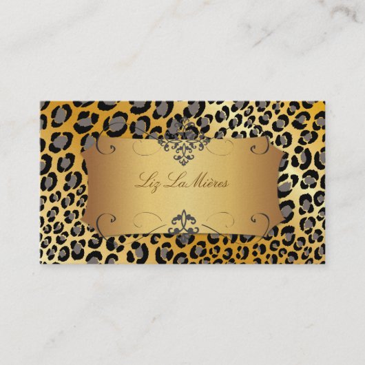 PixDezines Leopard spots / visitekaartjes (Voorkant)
