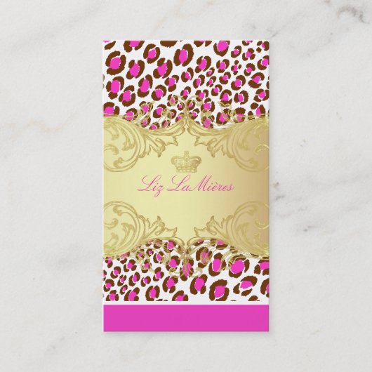 PixDezines Leopard spots / visitekaartjes (Voorkant)