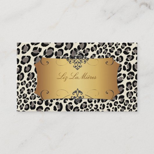PixDezines Leopard spots / visitekaartjes (Voorkant)