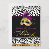 PixDezines Leopard Sweet 16 Masquerade/DIY kleur! Kaart (Voorkant)