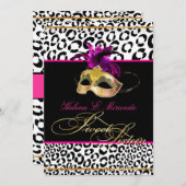 PixDezines Leopard Sweet 16 Masquerade/DIY kleur! Kaart (Voorkant / Achterkant)