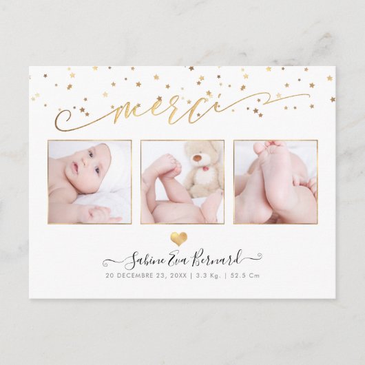 PixDezines les Étoiles D'Or Recreations Briefkaart (Voorkant)