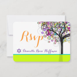PixDezines levensboom Bat Mitzvah/diy achtergrond Kaart