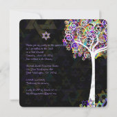 PixDezines levensboom Bat Mitzvah Kaart (Achterkant)