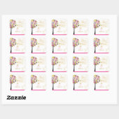 PixDezines levensboom/bloem/Bat Mitzvah Vierkante Sticker (Vel)