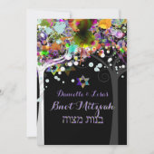 PixDezines levensboom B'not Mitzvah Kaart (Voorkant)