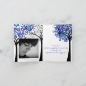 PixDezines levensboom/dank je/DIY achtergrond Bedankkaart (Binnen)
