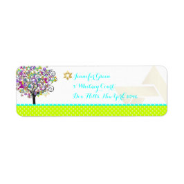 PixDezines levensboom/mitzvah Etiket